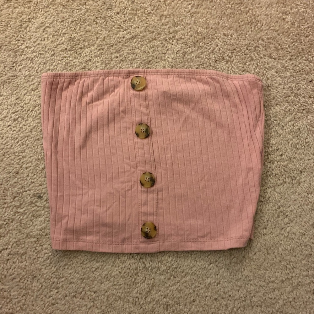 Pink Tube Top Crop